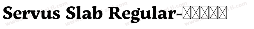 Servus Slab Regular字体转换
